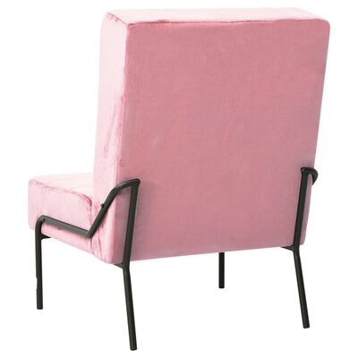 vidaXL Chaise de relaxation 65x79x87 cm Rose Velours