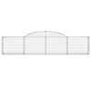 vidaXL Paniers à gabions arqués 12 pcs 300x30x60/80 cm Fer galvanisé