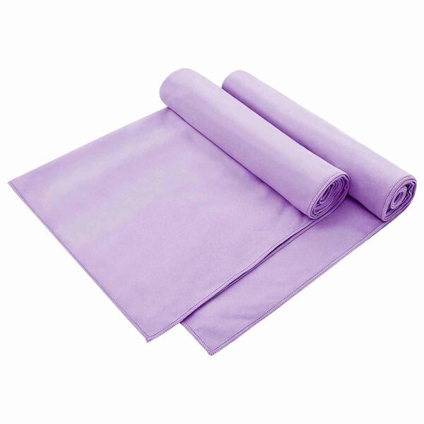 vidaXL Serviettes de chaise d'ext&eacute;rieur 2 pcs Violet 130 x 60 cm