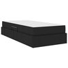 vidaXL Lit avec rangement et matelas Noir 90 x 200 cm Polyester
