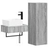 vidaXL Ensemble de mobilier de salle de bain 2 pc Sonoma gris