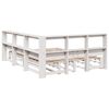 vidaXL Lit bibliothèque sans matelas blanc 140x190 cm bois pin massif