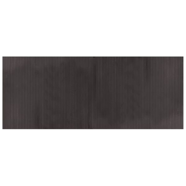vidaXL Tapis rectangulaire marron fonc&eacute; 80x200 cm bambou