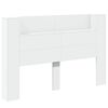 vidaXL Cabinet de T&ecirc;te de Lit avec LED Blanc Bois d'ing&eacute;nierie