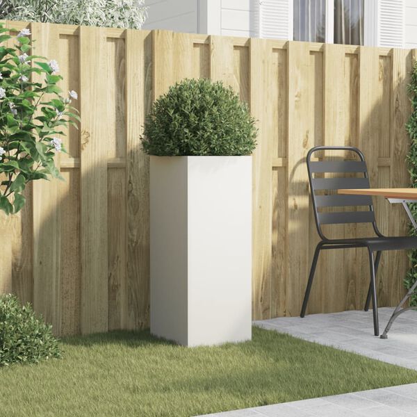 vidaXL Jardini&egrave;re blanc 32x29x75 cm acier