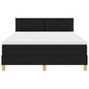 vidaXL Lit boxspring avec matelas avec matelas Noir 160 x 200 cm tissu
