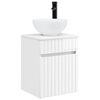 vidaXL Meuble de lavabo mural Blanc brillant 39 x 35 x 63 cm