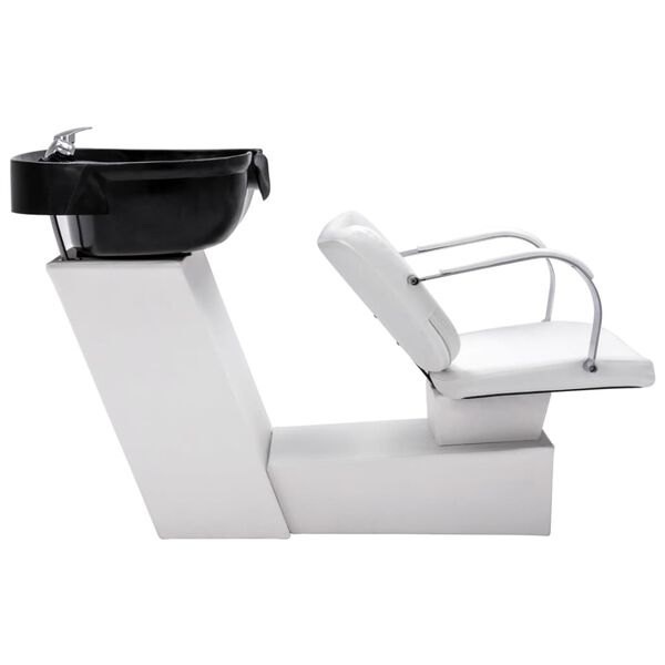 vidaXL Unit&eacute; de rin&ccedil;age de shampoing avec chaise de salon Similicuir