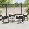 vidaXL Ensemble de salle &agrave; manger pour jardin 5 pcs Noir polyrotin