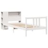 vidaXL Lit bibliothèque sans matelas blanc 90x200cm bois de pin massif
