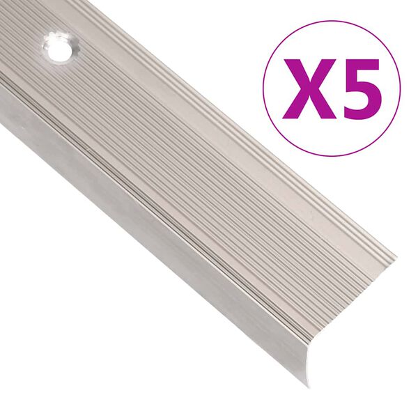 vidaXL Nez de marche forme en L 5 pcs aluminium 100 cm champagne