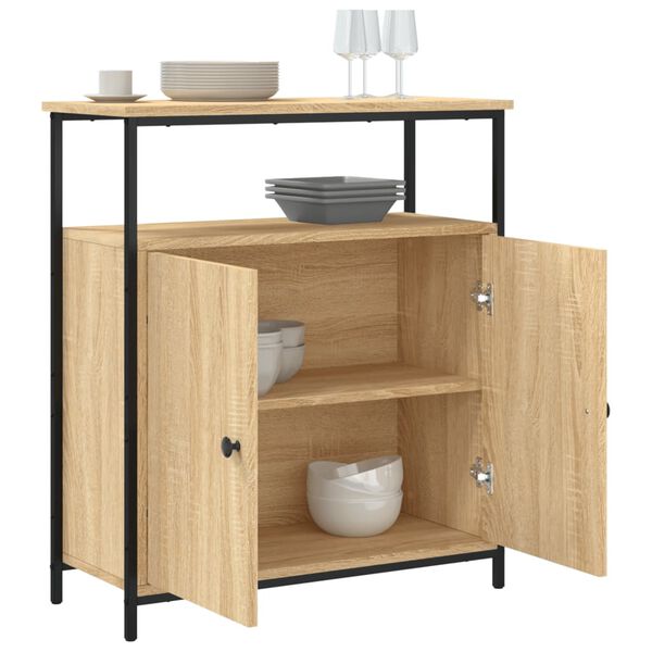 vidaXL Buffet Ch&ecirc;ne Sonoma 70x30x80 cm Bois d'ing&eacute;nierie