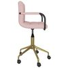 vidaXL Chaises pivotantes &agrave; manger lot de 2 rose velours