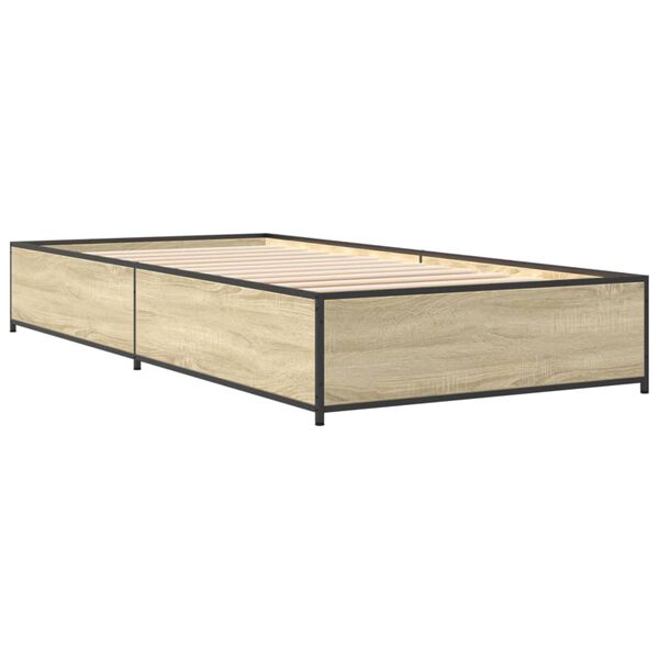 vidaXL Cadre de lit sans matelas chêne sonoma 75x190 cm