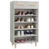 vidaXL Armoire &agrave; chaussures Gris b&eacute;ton 60x35x105 cm Bois d'ing&eacute;nierie