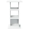 vidaXL Table de bar avec rangement blanc 60x60x102cm bois d’ingénierie