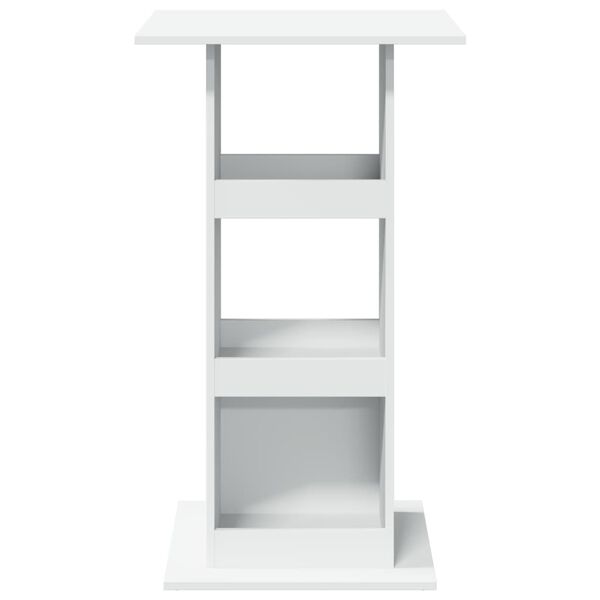 vidaXL Table de bar avec rangement blanc 60x60x102cm bois d’ingénierie