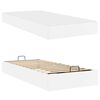 vidaXL Cadre de lit avec matelas avec matelas 2 pcs Blanc PVC