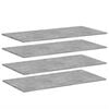 vidaXL Panneaux de biblioth&egrave;que 4 pcs gris b&eacute;ton bois d&rsquo;ing&eacute;nierie