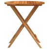vidaXL Table de jardin pliable Ø60x75 cm Bois d'eucalyptus solide