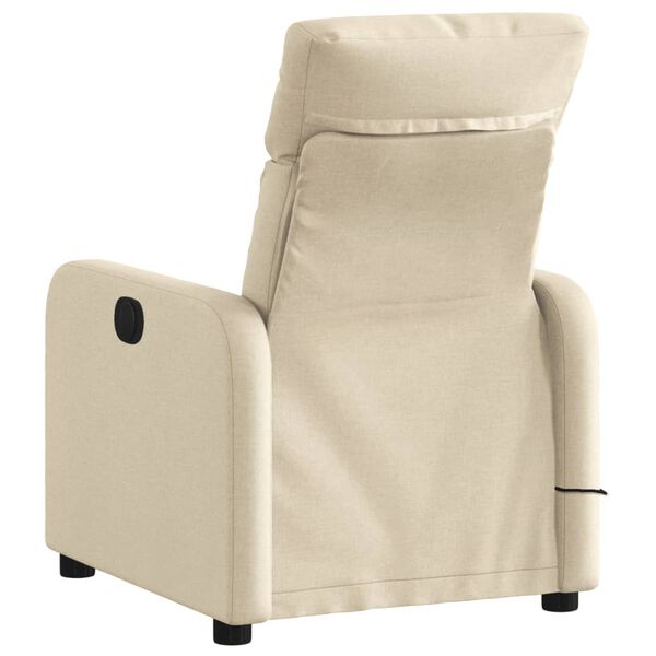 vidaXL Fauteuil de massage inclinable Cr&egrave;me Tissu