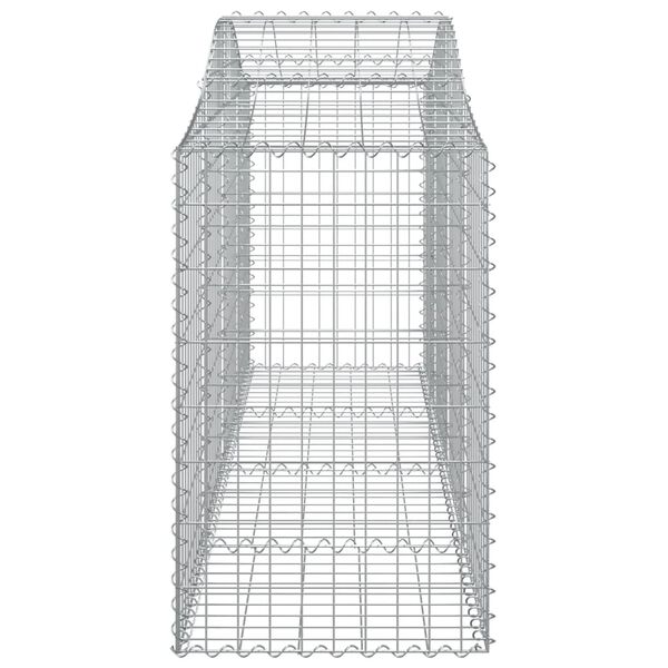 vidaXL Panier de gabions arqué 200x50x80/100 cm Fer galvanisé