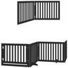vidaXL Barri&egrave;re pour chien porte pliable 6 panneaux noir bois peuplier
