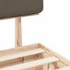 vidaXL Cadre de lit avec t&ecirc;te de lit rembourr&eacute;e Taupe 90 x 190 cm