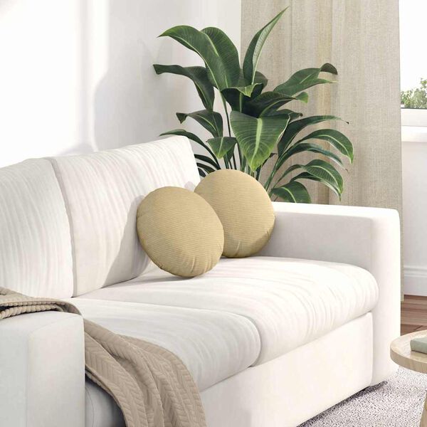 vidaXL Coussins de siège 2 pcs Vert gris Ø 30 cm