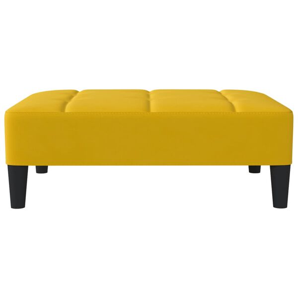 vidaXL Repose-pied Jaune 78x56x32 cm Velours