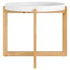 vidaXL Table basse Blanc 53x53x43,5 cm Bois d'ingénierie et pin massif