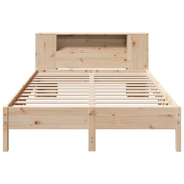 vidaXL Lit biblioth&egrave;que sans matelas 135x190 cm bois de pin massif