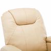 vidaXL Fauteuil à bascule de massage Crème Similicuir