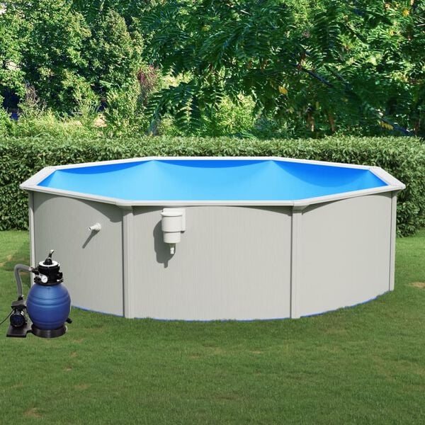vidaXL Piscine avec pompe filtrante &agrave; sable 460x120 cm