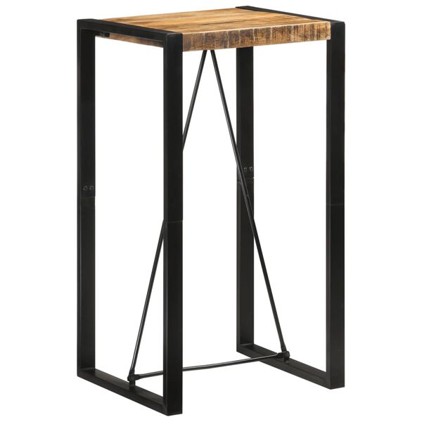 vidaXL Table de bar 60x55x110 cm bois de manguier massif brut