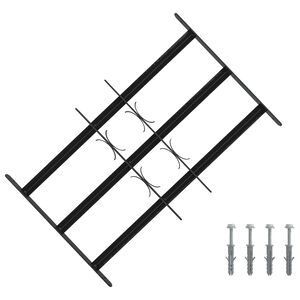 vidaXL Grille de s&eacute;curit&eacute; pour fen&ecirc;tres avec 3 barres transversales