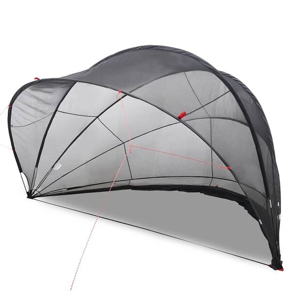 vidaXL D&ocirc;me de piscine Noir 500 x 500 x 236 cm