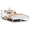 vidaXL Lit biblioth&egrave;que sans matelas blanc 160x200 cm bois pin massif