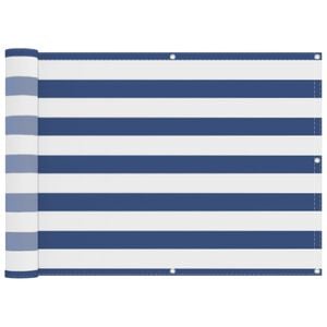 vidaXL &Eacute;cran de balcon Bleu et Blanc 75 x 200 cm