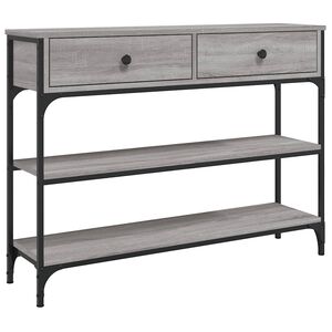 vidaXL Table console sonoma gris 100x25x75 cm bois d'ing&eacute;nierie