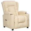 vidaXL Fauteuil Cr&egrave;me Tissu
