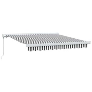 vidaXL Auvent r&eacute;tractable anthracite/blanc 3x2,5 m tissu et aluminium