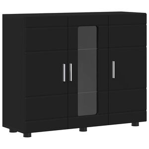 vidaXL Buffet avec étagère Noir 55,5 x 29 x 100 cm Bois d'ingénierie