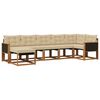 vidaXL Ensemble de canap&eacute;s d'ext&eacute;rieur 7 pcs Naturel et Beige