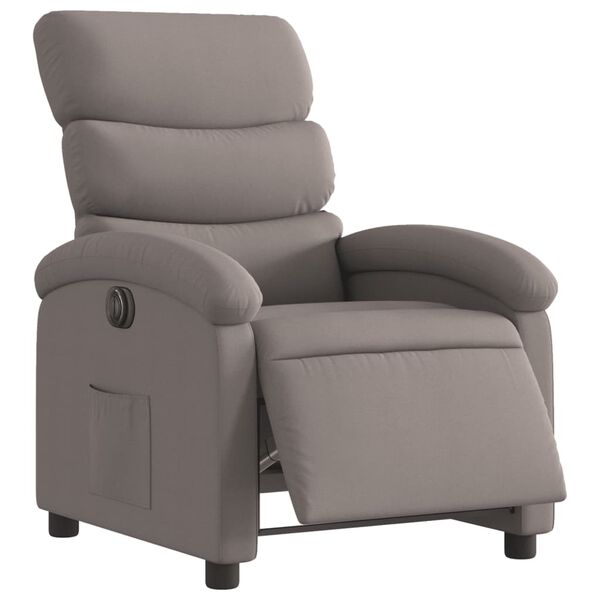 vidaXL Fauteuil inclinable électrique Taupe Tissu