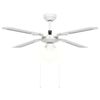 vidaXL Ventilateur de plafond avec lampe 106 cm Blanc