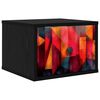 vidaXL Cabinet de chevet mural HEESCH Ch&ecirc;ne noir 36 x 33 x 25 cm