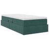 vidaXL Lit avec rangement et matelas Vert fonc&eacute; 90 x 200 cm Velours