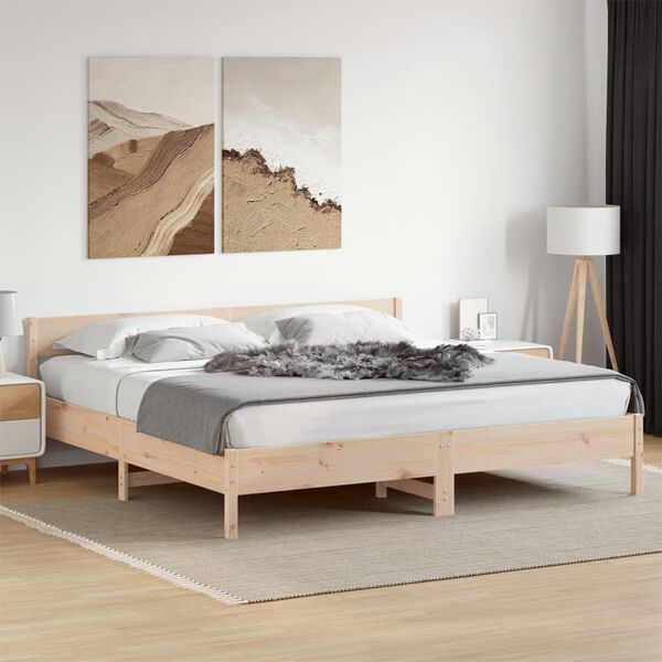 vidaXL Cadre de lit sans matelas 200x200 cm bois massif de pin