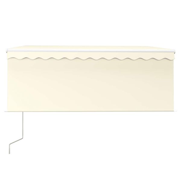 vidaXL Auvent automatique store capteur de vent et LED 3x2,5 m Cr&egrave;me